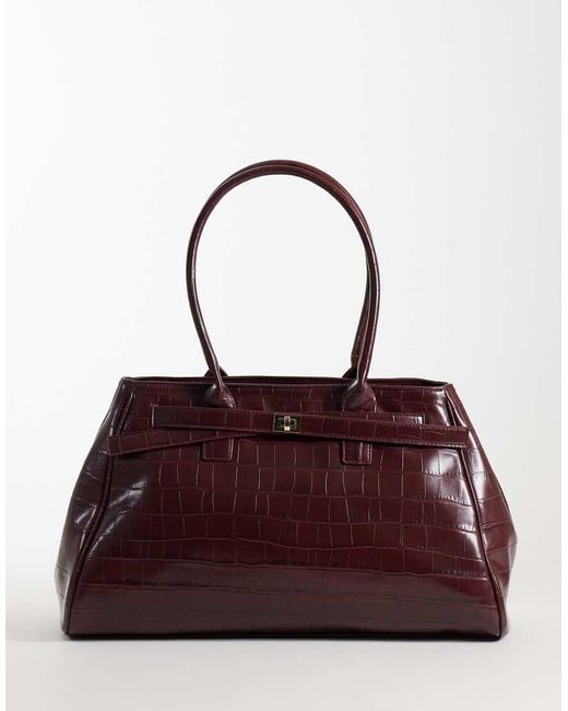 ASOS Purple Structured Tote Bag