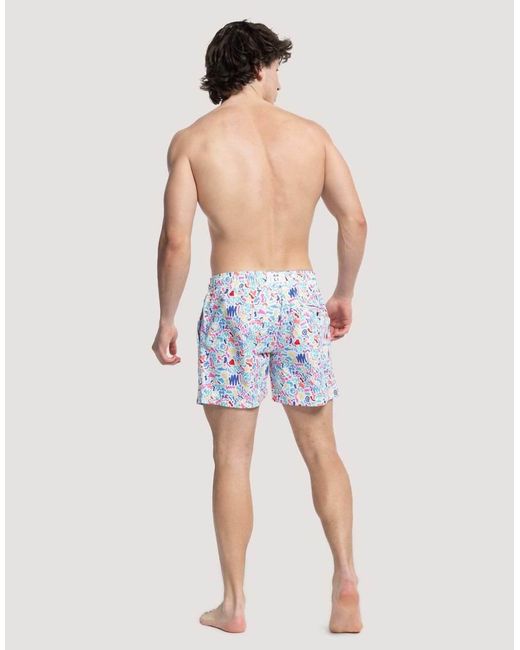 Apreslife Blue Under The Sea Swim Shorts for men