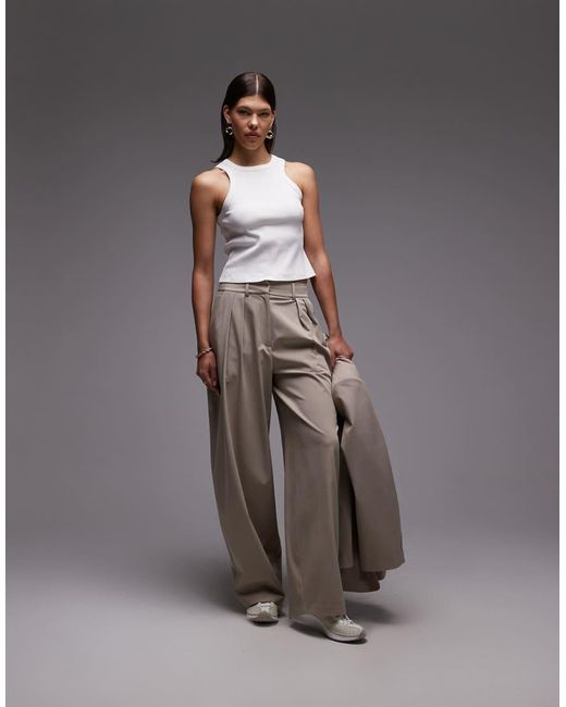 ASOS Geribde Tanktop in het White
