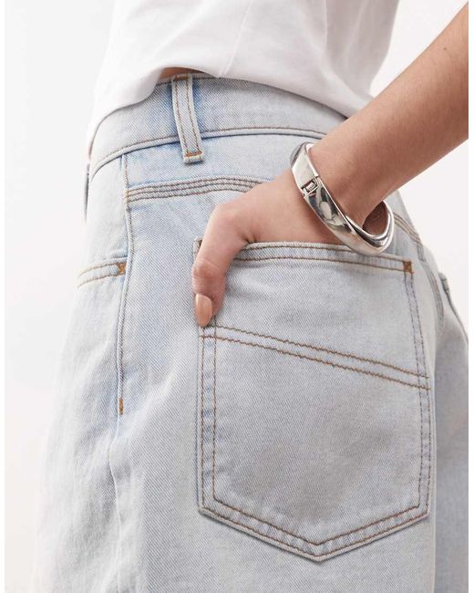 Collusion Gray Denim Loose Jort