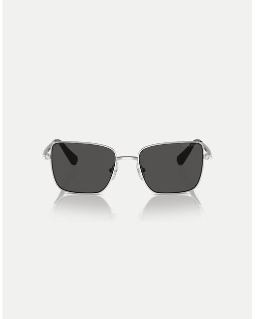 Swarovski Metallic Round Sunglasses With Lens