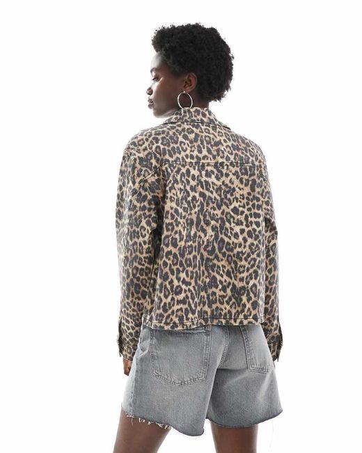 JJXX Gray Leopard Shacket