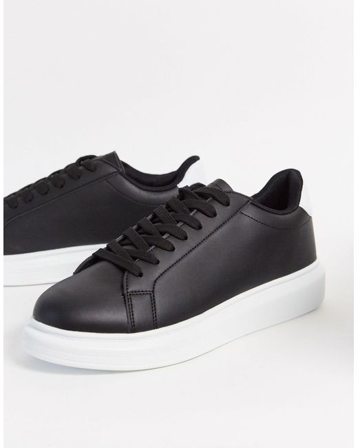 Brave Soul Black Chunky Sole Trainers for men
