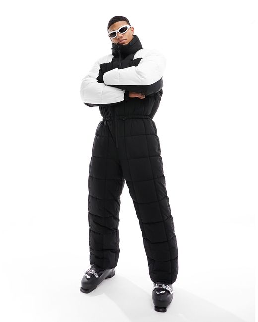 ASOS 4505 White Ski Insulated Water Repellent Puffer Ski Suit for men