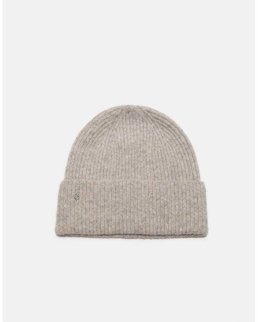 Stradivarius Basic Gebreide Muts in het Gray