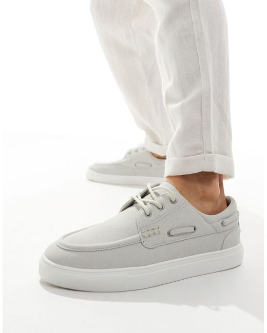ASOS White Boat Shoes for men