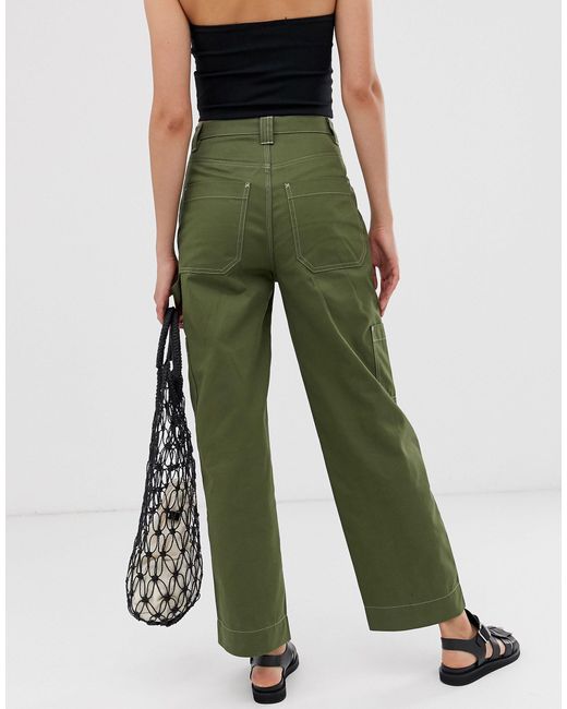 Weekday Denim Contrast Stitch Cargo 