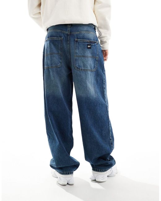 Pull&Bear Blue Skater Fit Jeans for men