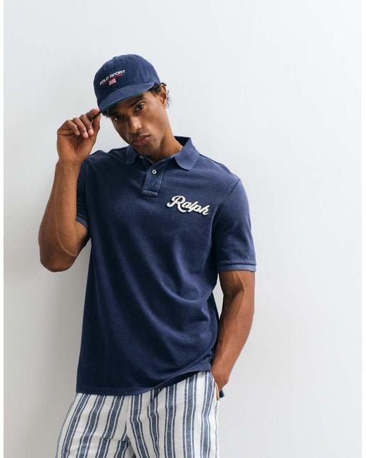 Polo Ralph Lauren Blue Short Sleeve Classic Polo Shirt for men