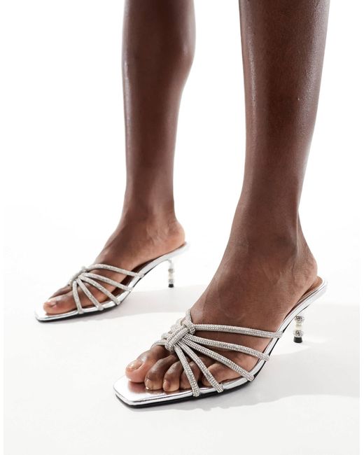 River Island Schoenen Met Slingback En Hak En Geknopte Voorkant in het Bruin Lyst NL