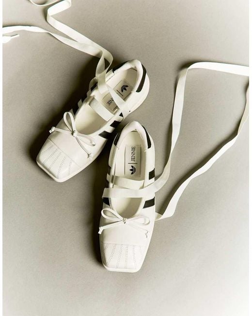 Adidas Originals Natural X Jennie Superstars Ii Ballet Trainers