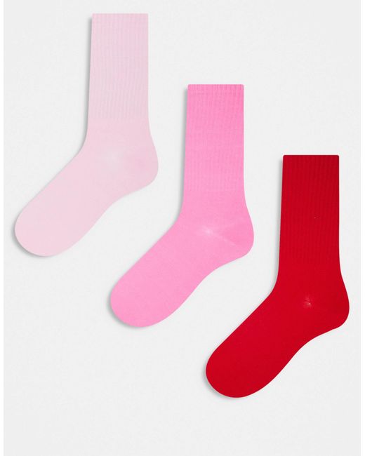 JJXX Pink – 3er-pack söckchen