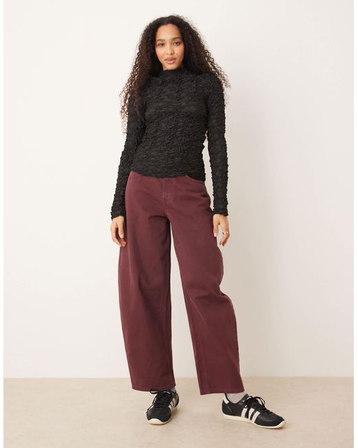 Top texturé à manches longues Y.A.S en coloris Black