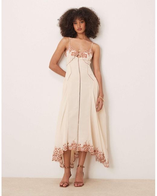 ASOS Natural – camisole-midikleid