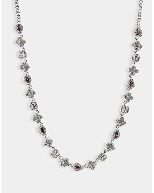CERNUCCI Brown Iced Multi Gemstone Cuban Chain