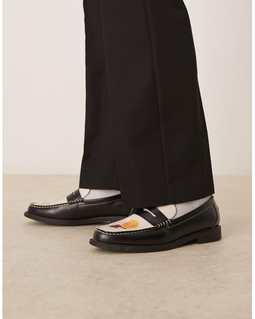 ASOS Black Penny Loafers for men
