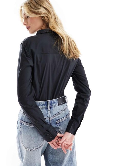 Vero Moda Blue – langärmliger hemd-body