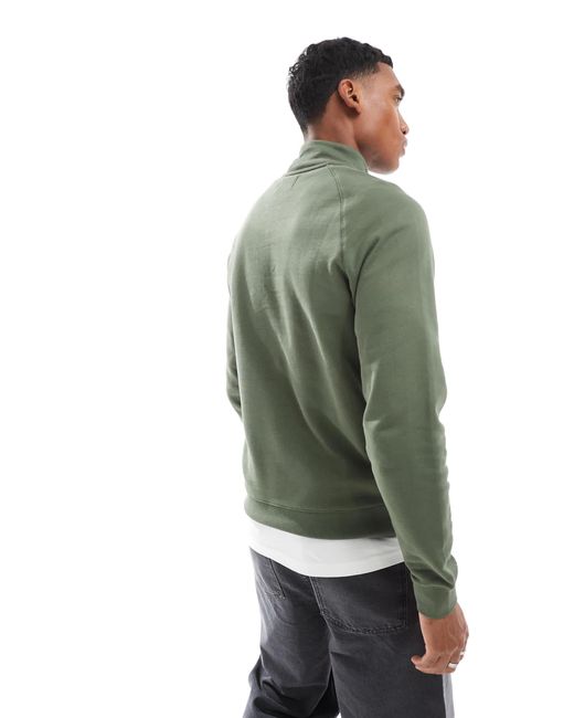 Farah Jim Half Zip Sweatshirt in Green for Men | Lyst Australia
