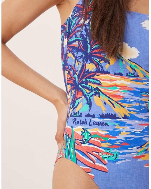 Polo Ralph Lauren Blue Scenic Kennedy Swimsuit