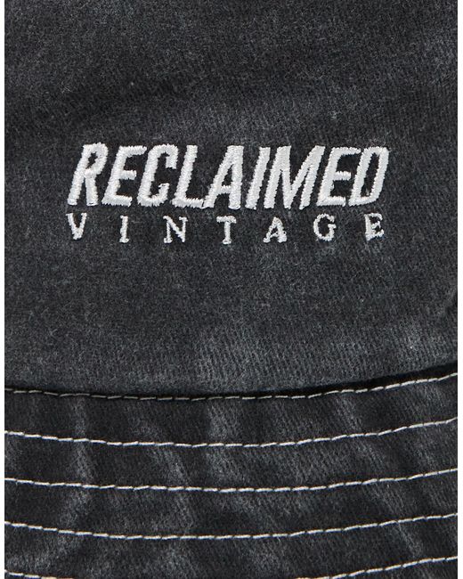 Cappello da pescatore unisex con logo di Reclaimed (vintage) in Black
