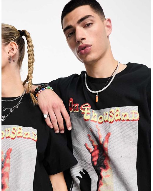 Collusion Black Unisex One Thousand T-shirt
