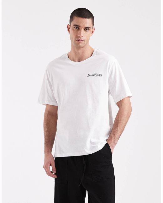 T-shirt à logo Jack & Jones pour homme en coloris White