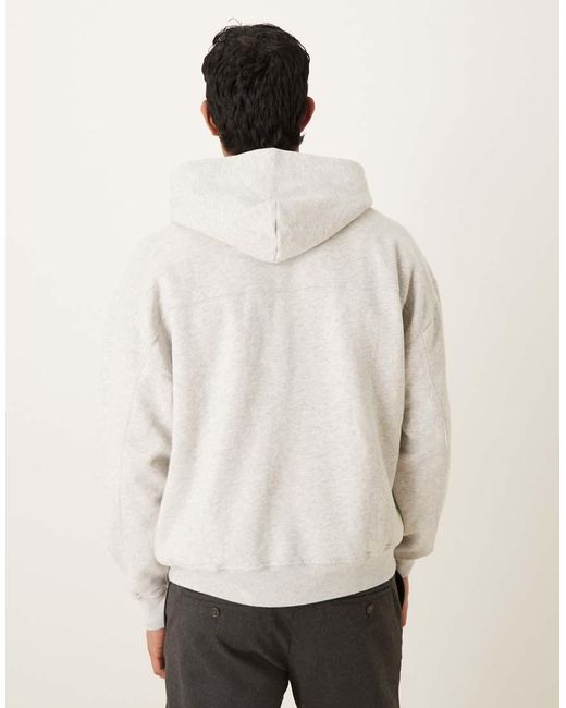 Abercrombie & Fitch White Logo Detail Hoodie for men
