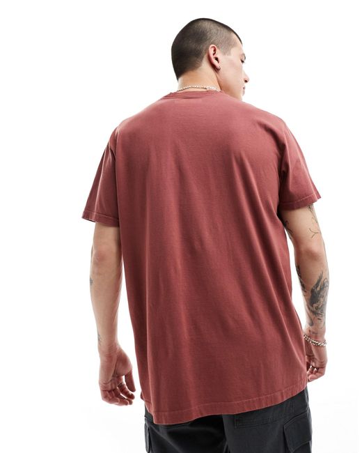 Kavu Red Heavy Weight Pocket T-shirt for men