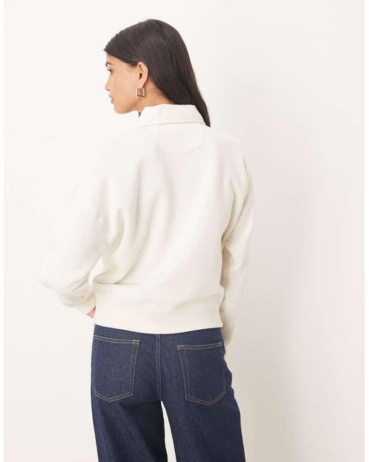 Polo Ralph Lauren White Logo Quarter Zip Jumper