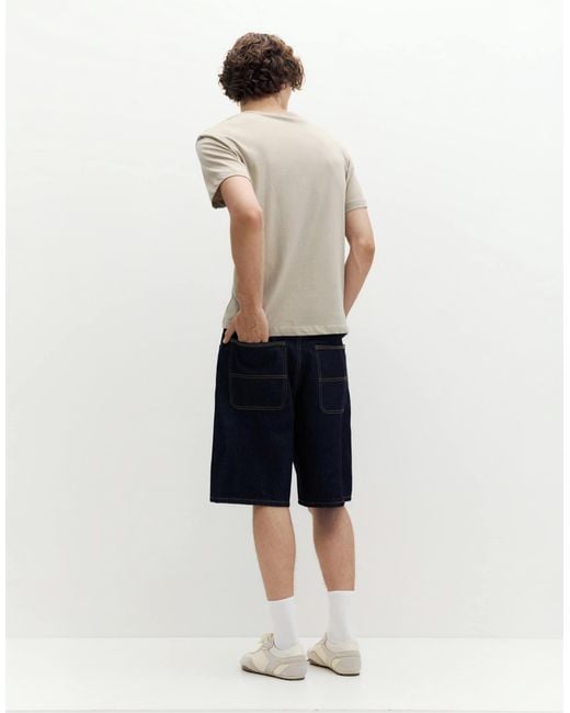 Pull&Bear – basic-t-shirt in Natural für Herren