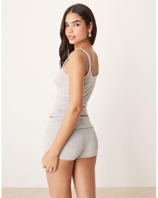 Gina Tricot Natural – geripptes trägerhemd