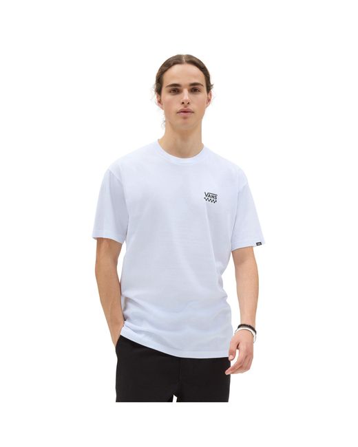 T-shirt avec logo sur le devant à gauche Vans pour homme en coloris White