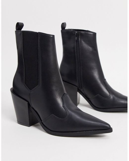 Truffle Collection Western Boots in Black | Lyst