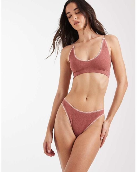 Free People Orange Sweet Point Seamless Bralette