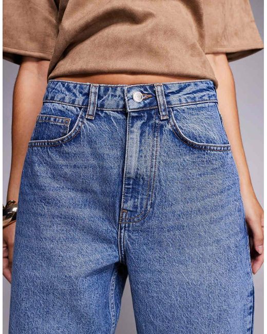 ASOS Blue Slim Barrel Jean
