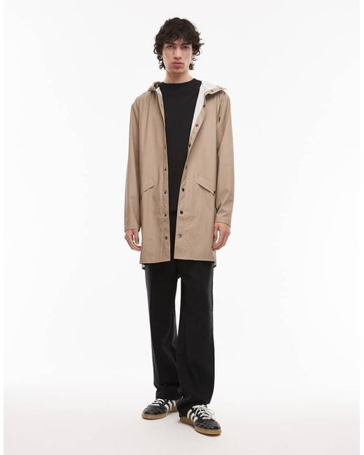 Chubasquero Beis De Corte Alargado 12020 De -Neutro Rains de hombre de color Natural