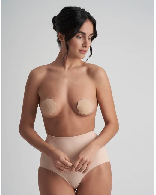 Bye Bra White Fabric Reusable Nipple Covers