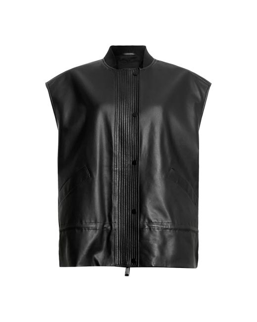 AllSaints Black – sofi – lederweste