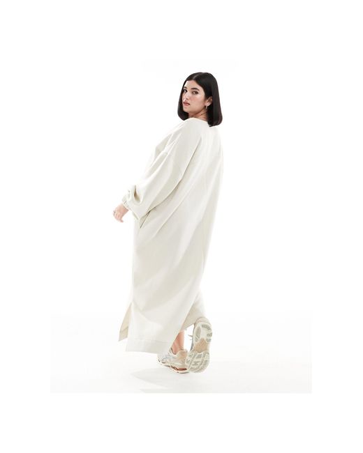 ASOS White Curve Oversized Premium Jersey Sweat Dress