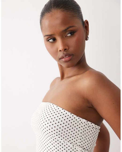 The Frolic White Exclusive Cotton Bandeau Top