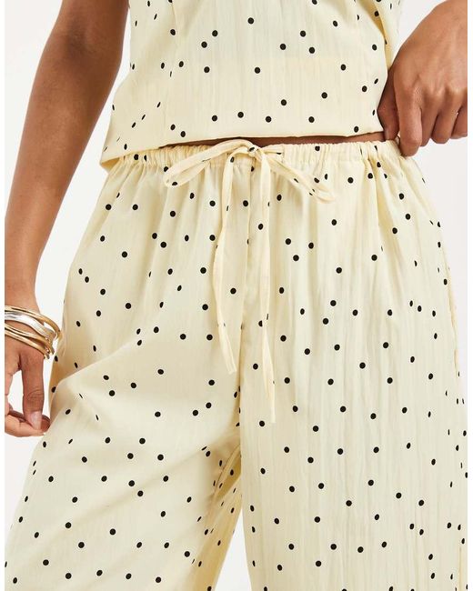 Object Natural Woven Wide Leg Pants