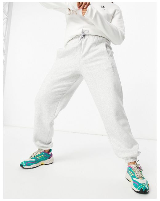 adidas Originals 'cosy Comfort' Oversized Cuffed joggers in Grey | Lyst UK