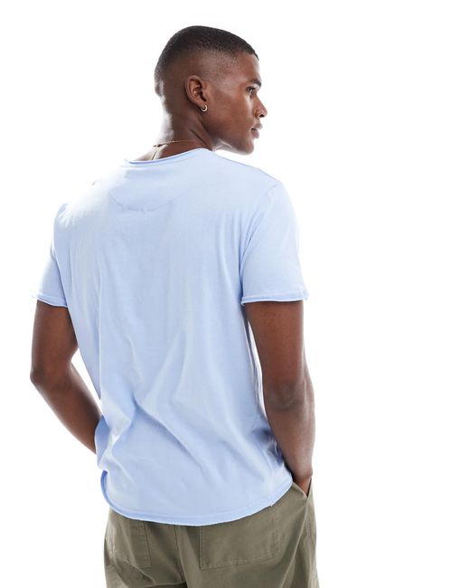 T-shirt à manches courtes et ourlet brut - clair Brave Soul pour homme en coloris Blue