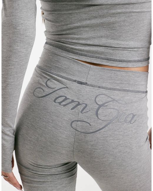 I.AM.GIA White Blare Logo Back Print Contrast Stitch Track Pant Co-ord