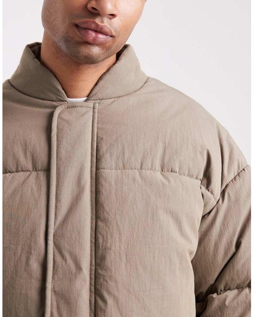 Piumino Oversize Color Pietra di ASOS in Brown da Uomo