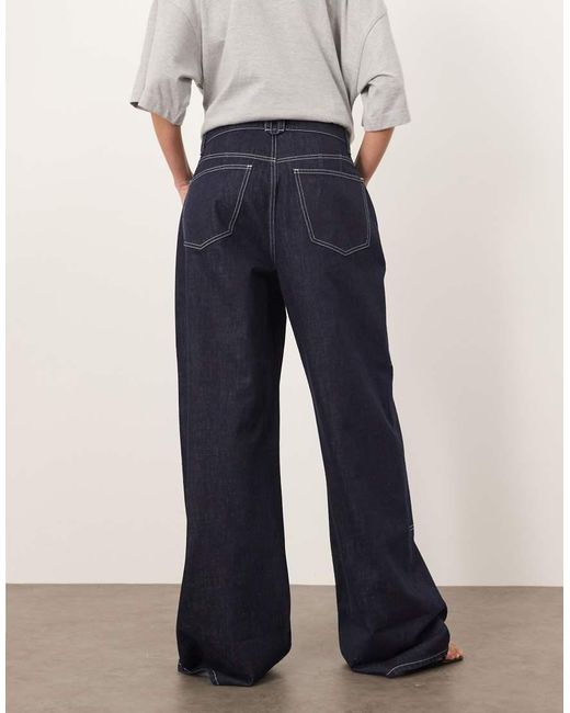 ARRANGE Blue Ezra Denim Low Rise Slouchy Carpenter Jean