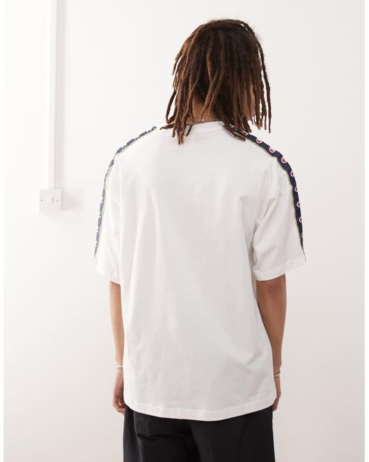 T-Shirt Stile Calcio Bianca di Champion in White da Uomo