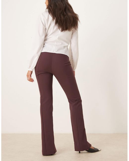 ASOS Brown Tailored Skinny Pants With Zip Front Detail
