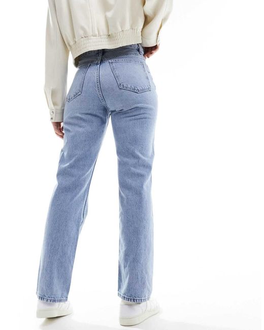 Matilda - jean droit - clair Mango en coloris Blue