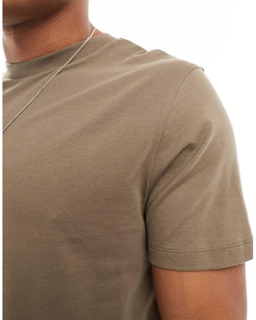 ASOS Gray Crew Neck T-shirt for men